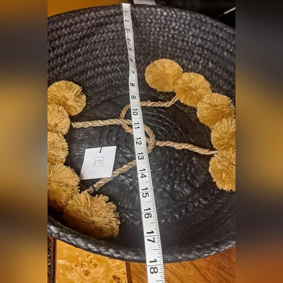 🟠Natural Seagrass Basket Black - Picture 7 of 7